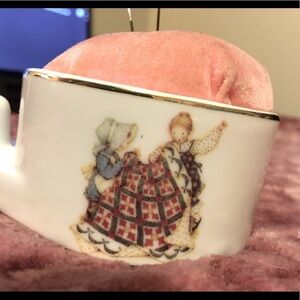 Holly Hobbie Vintage Porcelain Pincushion